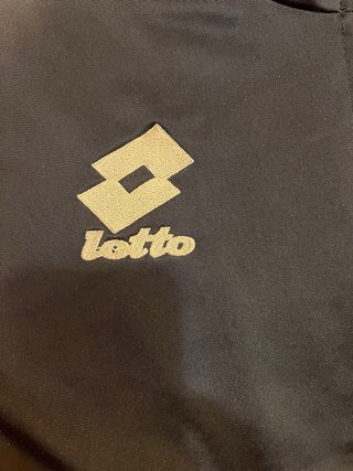 Sudadera Lotto Vintage Negra y Roja Retro 90s Y2K