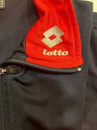 Sudadera Lotto Vintage Negra y Roja Retro 90s Y2K
