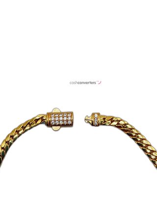 cadena oro 18k con circonita 23cm