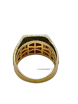 sello oro 18k con circonita