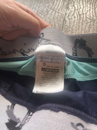 Pantalones equitación Fouganza azul y turquesa