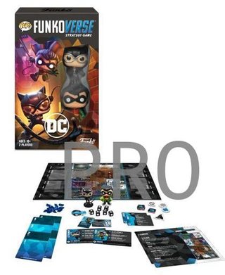 Juego de estrategia Pop Funkoverse Catwoman y Robin DC. Funkoverse