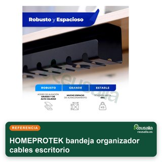 HOMEPROTEK bandeja organizador cables escritorio