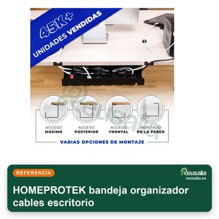 HOMEPROTEK bandeja organizador cables escritorio