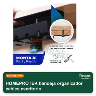 HOMEPROTEK bandeja organizador cables escritorio