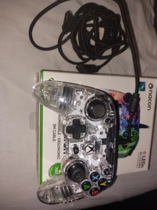 Mando Nacon Transparente Xbox 3M Cable