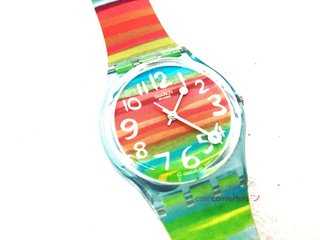 reloj pulsera unisex swatch color the sky gs124
