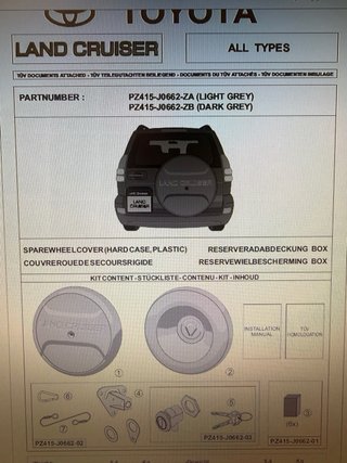 Funda Rueda Fibra Toyota Land Cruiser