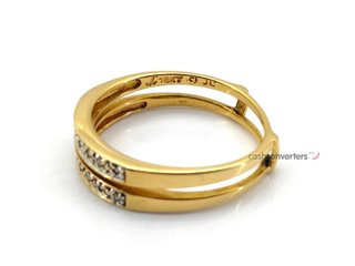 sortija oro 18k con piedra con diamante