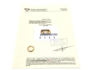 sortija oro 18k con piedra con diamante
