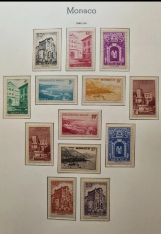 Sellos Mónaco 1945-1972 nuevos en álbum LEUCHTTURM