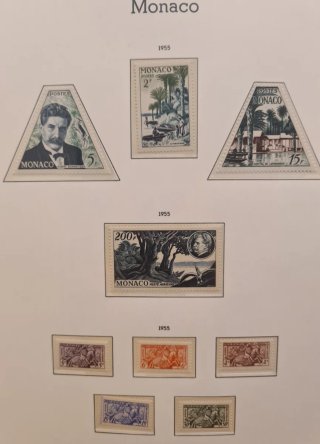 Sellos Mónaco 1945-1972 nuevos en álbum LEUCHTTURM