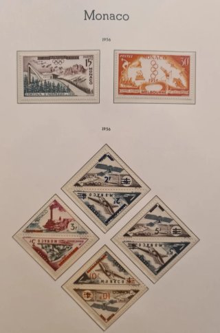 Sellos Mónaco 1945-1972 nuevos en álbum LEUCHTTURM