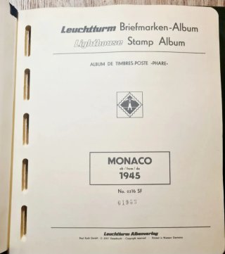 Sellos Mónaco 1945-1972 nuevos en álbum LEUCHTTURM