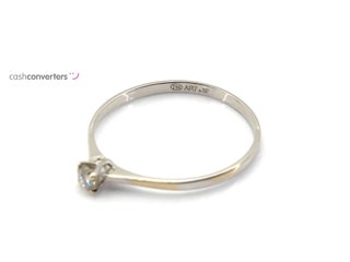 sortija oro 18k con piedra con diamante