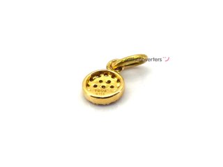 colgante oro 18k con piedra con diamante
