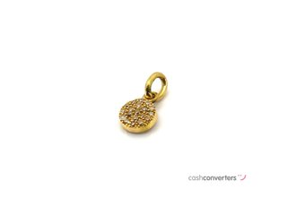 colgante oro 18k con piedra con diamante