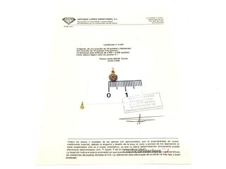 colgante oro 18k con piedra con diamante