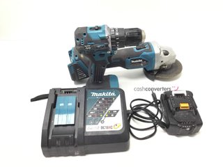 kit herramientas variadas makita radial + taladro (un solo cargador)