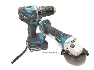 kit herramientas variadas makita radial + taladro (un solo cargador)
