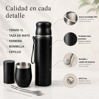 NUEVO! Kit Mate Termo 1L Taza Premium