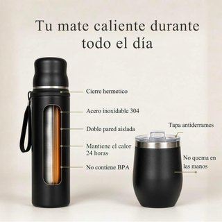 NUEVO! Kit Mate Termo 1L Taza Premium