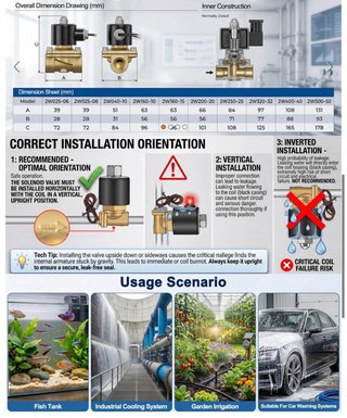 NUEVO! Válvula Solenoide Eléctrica Latón 2W-3