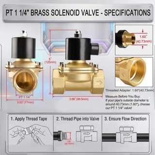 NUEVO! Válvula Solenoide Eléctrica Latón 2W-3