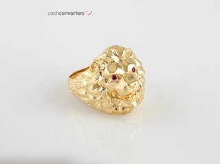 sello oro 18k con piedra con circonita