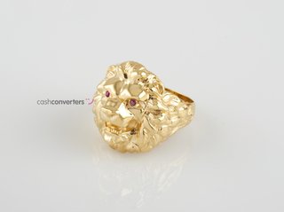 sello oro 18k con piedra con circonita