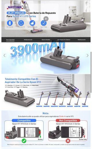 NUEVO! Batería Li-Ion 3900mAh para D
