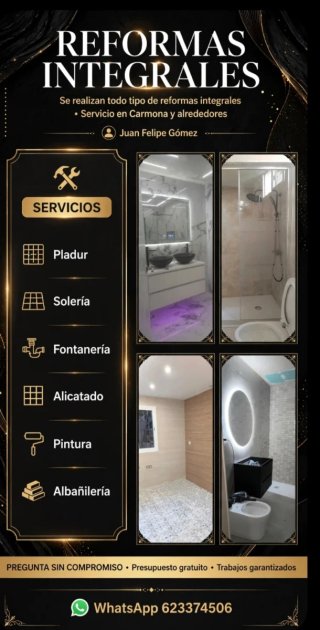 Se realiza todo tipo de Reformas integrales