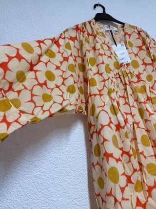 Vestido Zara Estampado Flores Talla xl