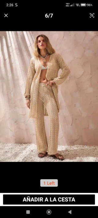 Conjunto mujer beige talla única