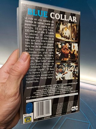 Película VHS , descatalogada, BLUE COLLAR