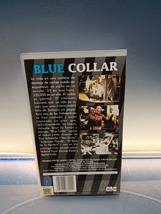 Película VHS , descatalogada, BLUE COLLAR