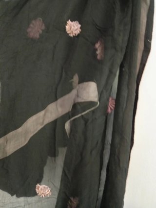 Vestido Chiffon Preto com Flores