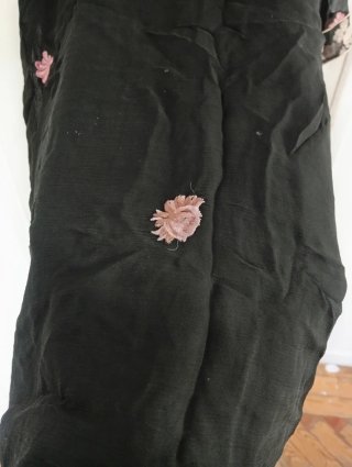 Vestido Chiffon Preto com Flores
