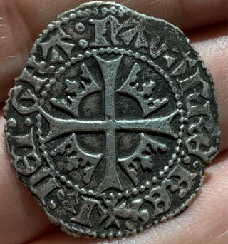 1 Gros Carlos el Noble Navarra Plata replica