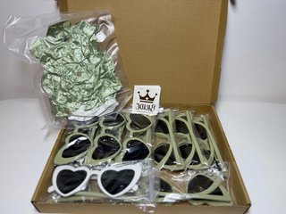 Set gafas despedida de soltera corazón