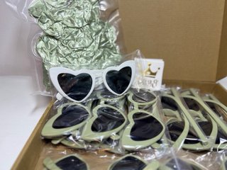 Set gafas despedida de soltera corazón