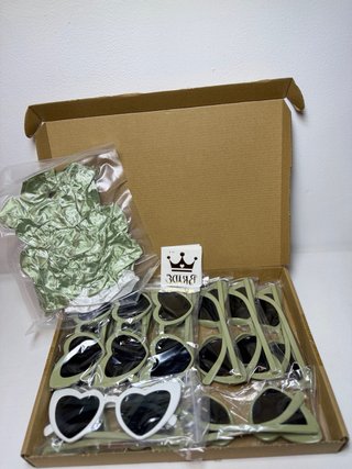 Set gafas despedida de soltera corazón