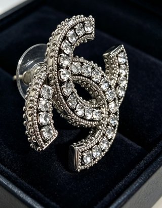 Pendientes Chanel CC Circonitas Plata