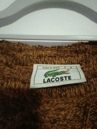 Jersey Lana Cardada LACOSTE Marrón.