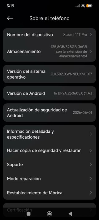 Xiaomi 14T Pro 5G 512GB Negro Titanio