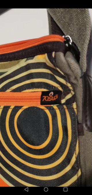 Bolso bandolera 70SUP grande estampado círculos.