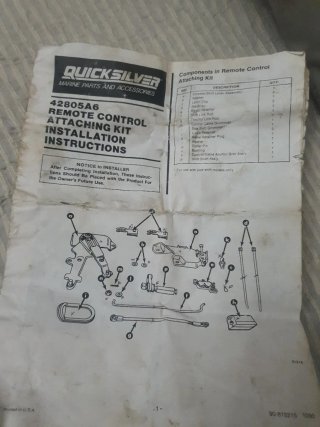 Kit Acelerador Mercury Mariner 8hp y15hp