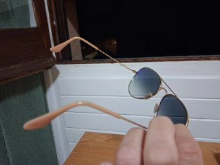 Gafas de Sol Ray-Ban Aviator Azul Dorado