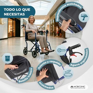 MOBICLINIC NAPOLI SILLA DE RUEDAS PLEGABLE