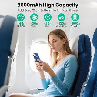 Feob Custodia con Batteria iPhone 16 Pro MAX 8600mAh 15W